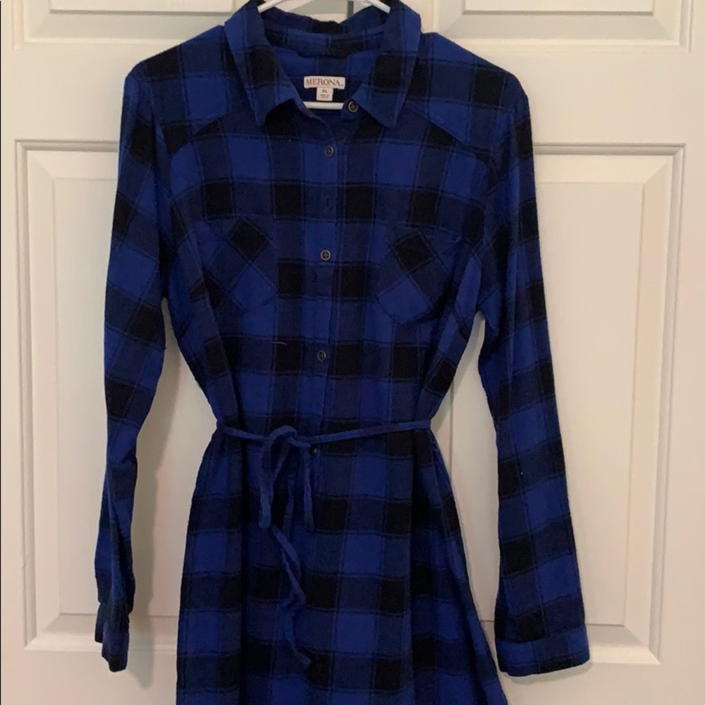 Plaid Shirt Dress